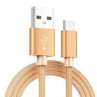 Cable DE DATOS DE cargador rápido trenzado de nailon USB 2,0, accesorios de teléfono tipo C para cámara, escáner de ordenador, auriculares