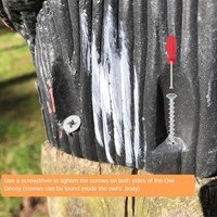 Hibou en plastique extérieur, tête rotative à 360 degrés, jouet pour jardin et Patio, extérieur