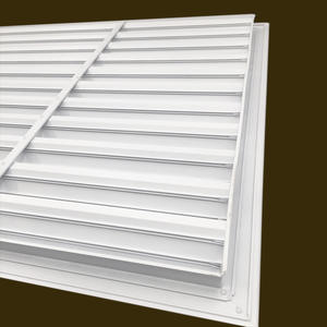 Aluminiumlegering rechthoekige witte luiken buitenmuur regenbestendig louvre ventilatie airconditioning uitlaat decoratie - Product Image 4