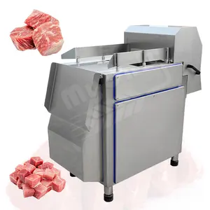 Máquina automática de corte de carne para guisado, máquina cortadora de cubos de carne de frango e carne de vaca MY