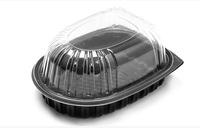 Hochwertige Einweg mahlzeit Gebratenes Huhn Verpackungs behälter Große Kunststoff-Fast-Food-Schale mit Deckel