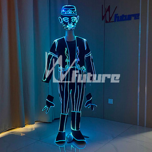 Costume Lumineux Style Arabe en Fibre Optique, <span class=keywords><strong>Tenue</strong></span> LED de Luxe pour Spectacles Scéniques, Fêtes, Festivals, Parades, Clubs et Événements Cosplay - Product Image 2