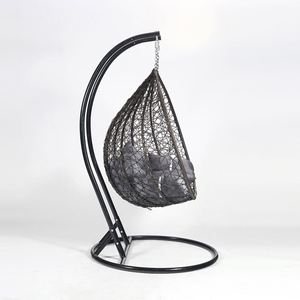 Modern Outdoor Living Room <b>Swing</b> <b>Hammock</b> Chair Rattan Egg Hanging Chair Stand with Metal Stand Stand Outdoor Furniture - Product Image 3