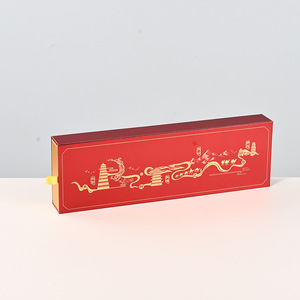 Caja de Regalo Roja para Comunicaciones Ópticas, Caja Plegable de Cartulina Blanca, Embalaje Creativo Cultural para Turismo Urbano - Product Image 1