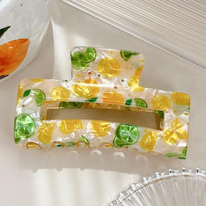 กิ๊บติดผมทรงสี่เหลี่ยม Sweet Hollow Fruit ดีไซน์หรูหรา กันลื่น ทำจากอะคริลิก เหมาะสำหรับผมบาง - Product Image 6