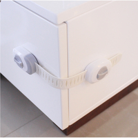 Loquet de sécurité réglable et flexible LH08 pour bébé, sangle adhésive anti-enfant, verrou pour armoire, tiroir, réfrigérateur, penderie