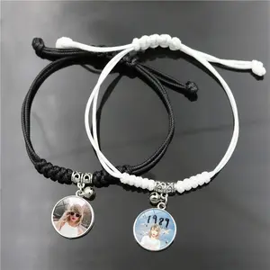 Custom Handmade Rope Knot Singer Taylor Bracelets Swift Album Pattern Charm Bracelet Gifts For Taylor Fans