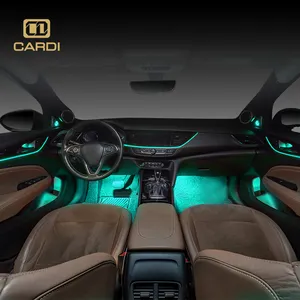 araba zemin aydınlatma lambası Suppliers-"CARDI" oto araba iç ruh zemin ortam tasarım rgb fiber optik şerit ışık soğuk lamba