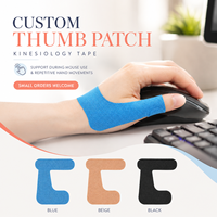 Plester Kinesiologi Xingda Custom Thumb Patch Sport Precut untuk Penyangga Tangan, Penggunaan Mouse, Nyeri Pergelangan Tangan dan Ibu Jari Akibat Beban Berlebih