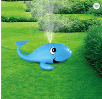 Arroseur gonflable Vaporisateur d'eau Baleine Pulvérisation d'eau Poisson Piscine extérieure Jouets de plage pour enfants