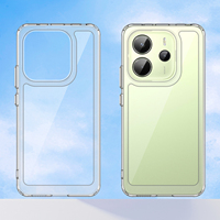 Pour Redmi Note 14 4G Phone Case, 2025 New Clear Slim TPU + Acrylique 2 en 1 Housse de téléphone portable antichoc pour Redmi Note 14 4G EU