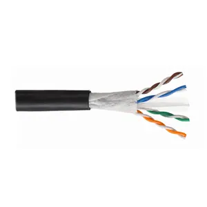 زوج الملتوية 4P 23AWG الصلبة النحاس العارية PE LSZH PVC في الهواء الطلق UTP FTP Cat 6 كابل 305 متر مربع