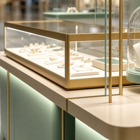 LED-Beleuchtete Schmuck-Vitrine aus MDF-Material für Einzelhandelsgeschäfte und Ausstellungsräume, Komplette Ladeneinrichtung für Juweliergeschäfte