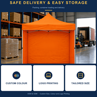 Tente Pop-Up 3x3m avec Impression de Logo Personnalisé, Structure en Aluminium 38mm, Pliante, Imperméable, pour Salons Commerciaux, Expositions, Sports et Toutes Utilisations Extérieures
