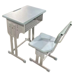 Meubles scolaires ergonomiques, chaise de bureau pour étudiants, hauteur réglable, table d'étude en métal et en bois pour la salle de classe, l'apprentissage à domicile - Product Image 4