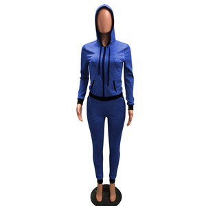 Venta al por mayor ropa de mujer de moda mujer chándales 2 piezas trajes de dos piezas de las mujeres Jogging traje conjunto - Product Image 4