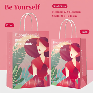 Sacs shopping en papier personnalisés imprimés en gros, OEM, haute qualité pour <span class=keywords><strong>la</strong></span> vente au détail et l'emballage de cadeaux pour boutiques - Product Image 5
