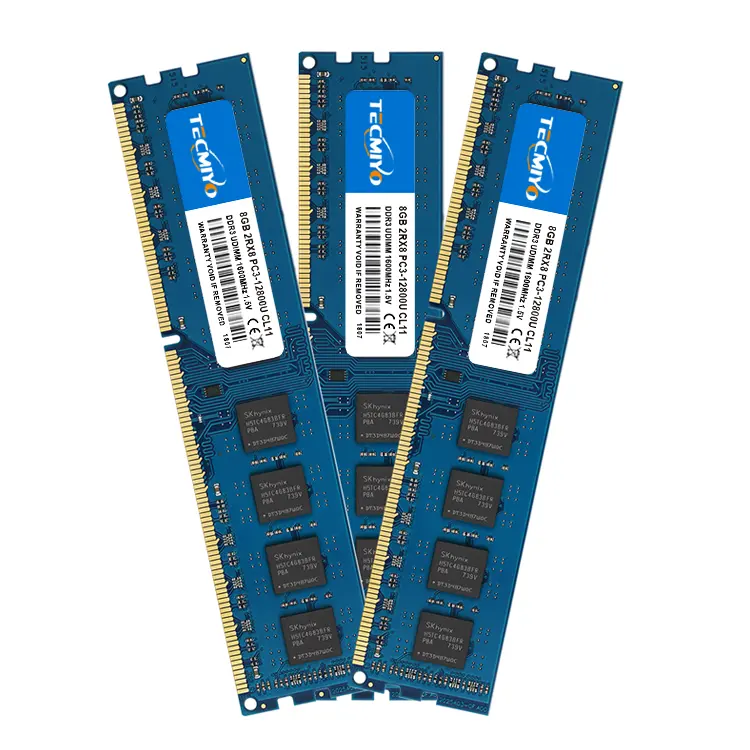 Tecmiyo เดสก์ท็อป 8gb Ddr3 Ram พร้อมบรรจุในสต็อก Ram Ddr3 8 Gb 2gb 4gb 1333mhz 1600mhz