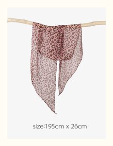 Nouvelle Écharpe Polyvalente en Georgette Imprimé Léopard <span class=keywords><strong>Rose</strong></span> Y2K Printemps-Été 2026 pour Femme – Vente en Gros - Product Image 3