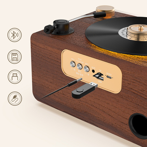 Machine karaoké Manovo <span class=keywords><strong>C1</strong></span> 60W avec structure en bois, 2 micros sans fil et prise en charge du réglage de l'écho Carte AUX/TF/USB/PC - Product Image 5