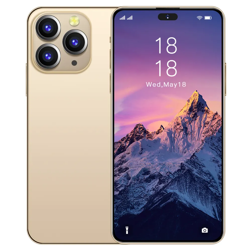 Original i 14 pro max 48 caméra arrière écran 6.7 pouces tout nouveau smartphone 20MP charge rapide double carte SIM 5G téléphones mobiles