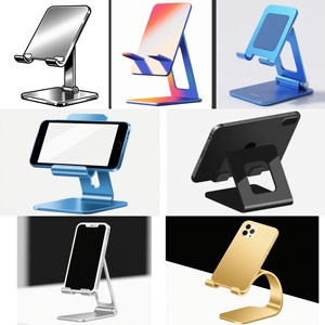 Custom CNC Machined Foldable Aluminum <b>Phone</b> Stand Adjustable <b>Desktop</b> Tablet <b>Holder</b> Portable Metal Bracket Aluminum Tablet Stand - Product Image 2