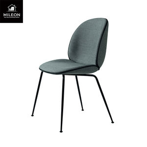 Chaise de salle à manger, restaurant, hôtel, design moderne, chaise de salle à manger coccinelle rembourrée en métal avec coussin personnalisé et confortable - Product Image 6