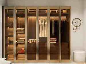 Diseño de Muebles para el Hogar, Armario Empotrado de Madera, Vestidor de Lujo Modular Personalizado con Puerta de Vidrio e Iluminación - Product Image 3