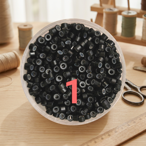 Microanillos de Cobre de 4.5mm, 500 Unidades, Anillos de Silicona de Fijación Fuerte para Extensiones de Cabello, Anillos de Cabello Coloridos - Product Image 3