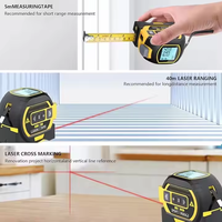Règle de mesure laser intérieure numérique électrique 4-en-1 Écran LCD 40m par mesure laser Croix 5m par mesure numérique à ruban