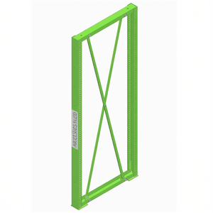 Panneau latéral Fami Ar Series L1300 H2510 Vert RAL6011 pour supports - Product Image 3