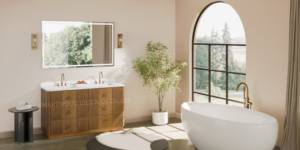 Tocador de baño de 36 pulgadas Tocador de baño de madera Gabinete de baño con fregadero - Product Image 6