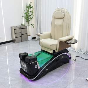 Sillón de Pedicura Eléctrico de Lujo con Masaje, Bomba de Drenaje Automática, Edición Moderna en Blanco y Negro para Salón - Product Image 6