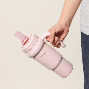 PINKAH Tasse isotherme en acier inoxydable de 880 ml avec couvercle et paille, nouvelle arrivée pour l'eau, le thé glacé ou le café, gobelet de voyage - Product Image 3