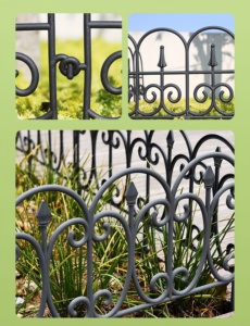 Panneaux décoratifs de jardin en résine plastique noire effet fer forgé pour pelouses et parterres de fleurs - Product Image 5