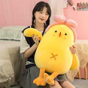 AIFEI Brinquedo de pelúcia criativo boneco de frango amarelo fofo travesseiro para presente de aniversário infantil
