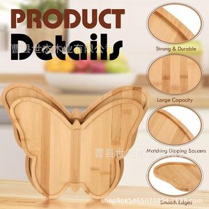 Shijie Wooden Butterfly <b>Snack</b> <b>Tray</b> Set Solid Wood Serving <b>Tray</b> For Party Food Display Decorative <b>Tray</b> - Product Image 2