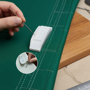 Juego de 4 Herramientas de Cierre de Bordes de Plástico Duradero, Diseño Ergonómico, Espaciado de 3mm y 4mm, Color Blanco y Amarillo, para Principiantes y Personas Mayores, Costura Suave - Product Image 2