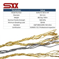 Cable de Acero Galvanizado de Alta Resistencia de 16 mm 8x19S-FC NF con Núcleo de Fibra de Sisal Natural para Elevación de Carga, Piezas de Repuesto