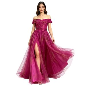 <span class=keywords><strong>Robe</strong></span> de bal élégante en tulle fuchsia, épaules <span class=keywords><strong>d</strong></span>énudées, fente haute, <span class=keywords><strong>robe</strong></span> de soirée, <span class=keywords><strong>robe</strong></span> de mariée, <span class=keywords><strong>robe</strong></span> de <span class=keywords><strong>demoiselle</strong></span> <span class=keywords><strong>d</strong></span>'<span class=keywords><strong>honneur</strong></span>, <span class=keywords><strong>robe</strong></span> de cérémonie pour invitées - Product Image 4