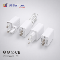 Adaptateur secteur universel AC/DC pour prises murales US, EU, UK, 10W, 15W, 5V 0.1A, 1-2A, alimentation médicale ITE SMPS à découpage, directement de l'usine