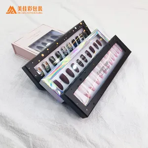 Customized False Nail Boxes Packaging Private Label Press on Nail Packaging Box for Artificial Nails with Logo