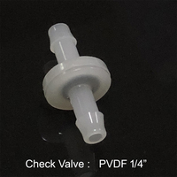 Vanne anti-retour pour ozone liquide, homologuée CE, en PVDF ou plastique ABS, pour raccord de tuyau unidirectionnel, pour générateur d'ozone