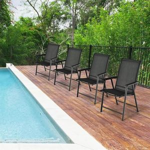 Sedie Pieghevoli <span class=keywords><strong>da</strong></span> Esterno Portatili per Giardino, Campeggio, Bordo Piscina, Spiaggia, Terrazza, Prato - Product Image 5