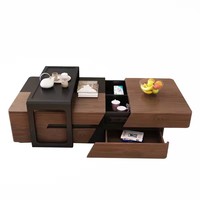 Nouvelle table d'appoint de salon en bois de style chinois soulever des ensembles de meubles de table basse pour un usage domestique