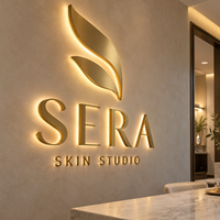 Lettres en relief 3D rétroéclairées en aluminium, signalétique personnalisée avec lettres lumineuses LED pour salon de beauté, spa, salon de coiffure, réception, mur