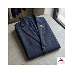 Costume Homme 2019 Sur Mesure Décontracté avec Blazer Simple Boutonnage et Pantalon en Laine Peignée Respirante Steve James SJ 0210 Col en V - Product Image 1