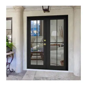 Puerta Francesa de Vidrio Decorativa con Apertura Abatible, Ventanas y Puertas de Aluminio Insonorizadas - Product Image 1