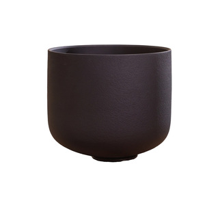 Cuenco de cristal de cuarzo negro mate al por mayor, hecho a mano, para sanación sonora, para estudio de yoga, sala de meditación, terapia espiritual - Product Image 1
