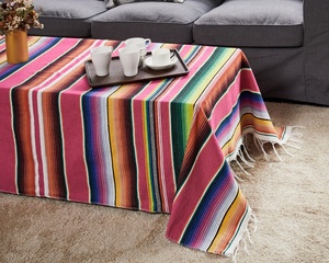 Manta mexicana Cubierta de mesa al aire libre Fiesta Manta de sarape mexicana Mantel <span class=keywords><strong>para</strong></span> decoraciones de boda de Fiesta Mexicana - Product Image 3
